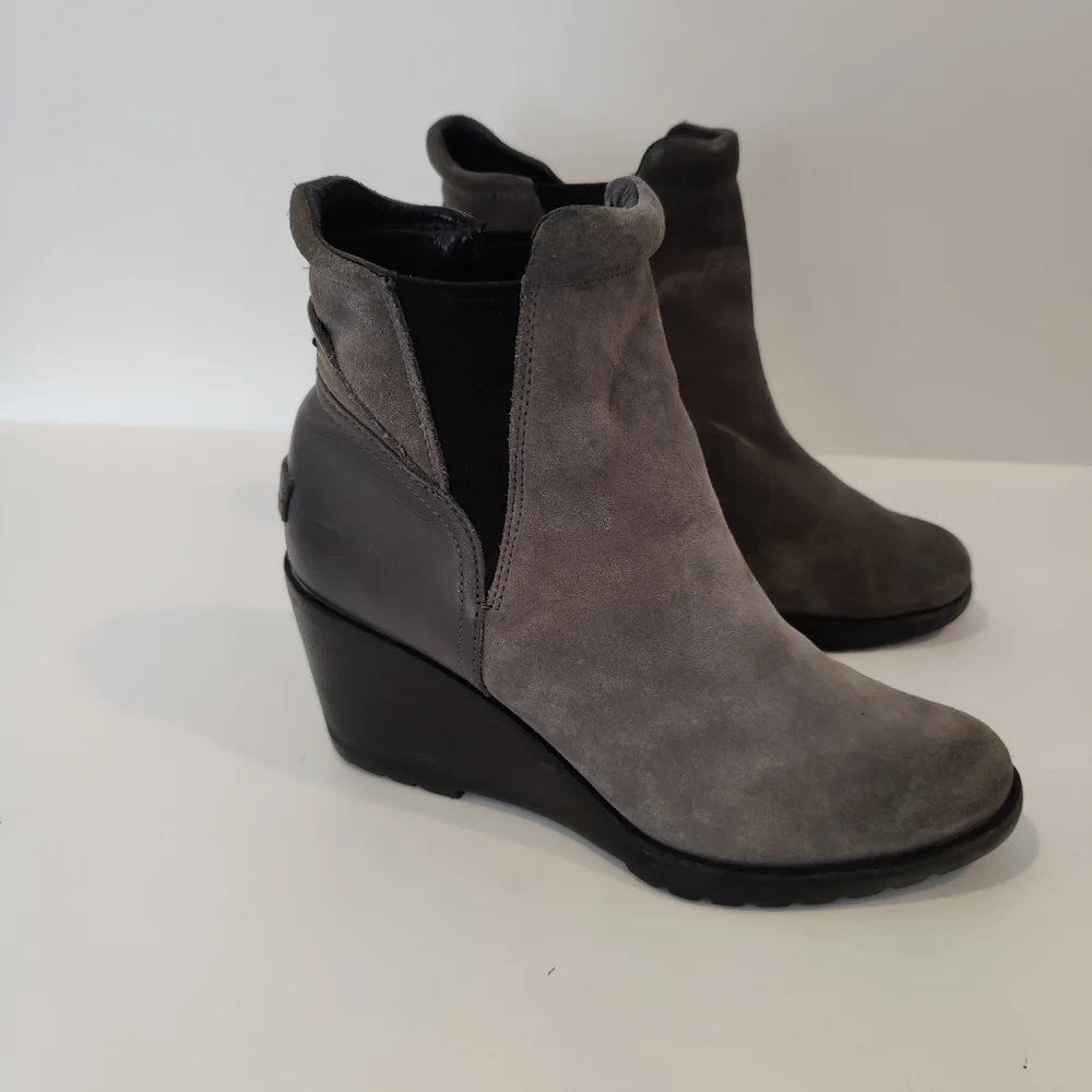 Sorel After Hours Chelsea Wedge Boots In Gray